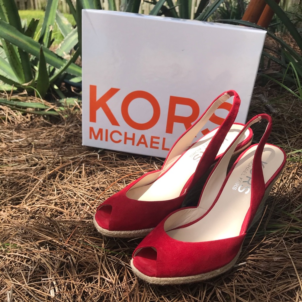 Michael Kors suede wedges